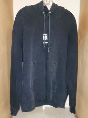Obey Black Hoodie with Mini Box Logo